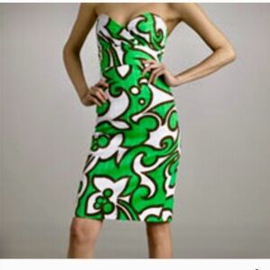 Milly green/white dress sz 8